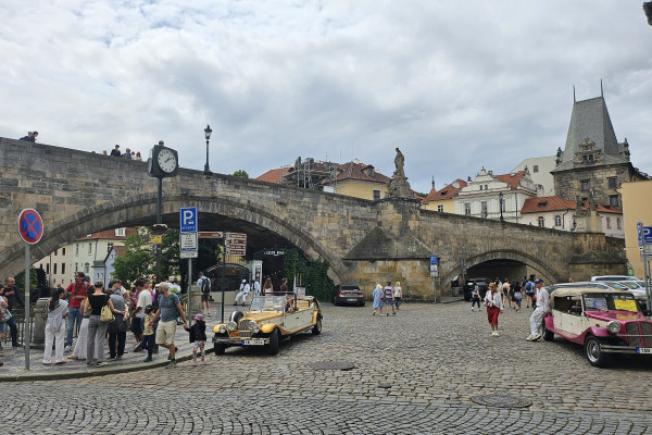 Charles Bridge Prague morning view